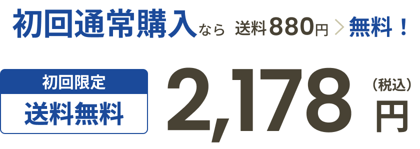 初回通常購入なら送料880円無料！初回限定 送料無料 2,178円（税込）