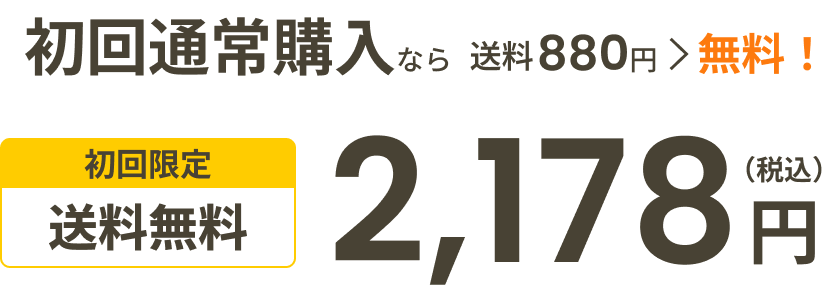 初回通常購入なら送料880円無料！初回限定 送料無料 2,178円（税込）